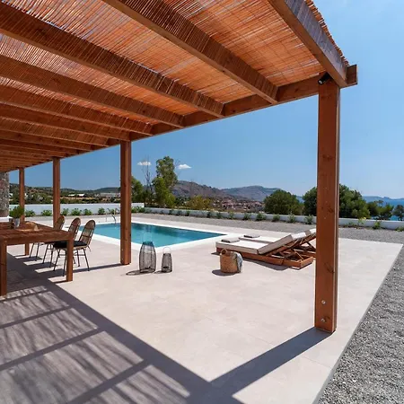 Terra D'Oro Sea View Villa With Private Pool Kiotari Exterior foto